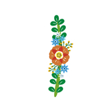 矢量花朵树枝字母
