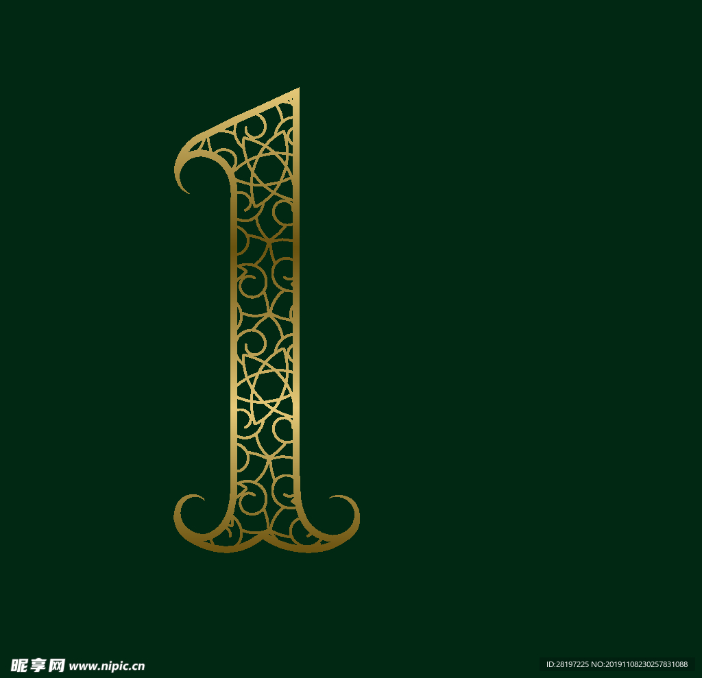 矢量金属花纹字体