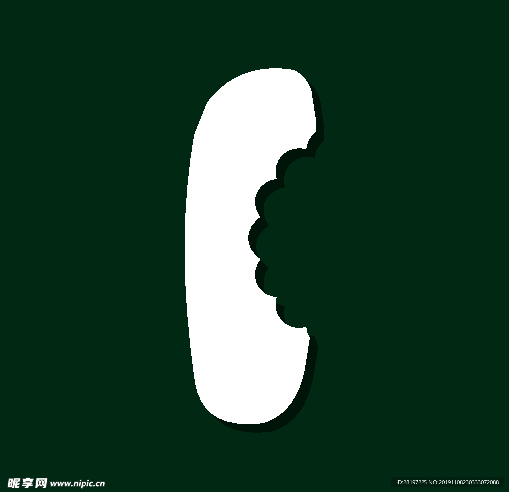 矢量缺角字母