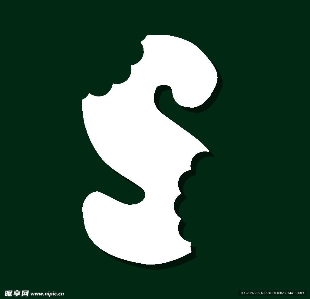 矢量缺角字母