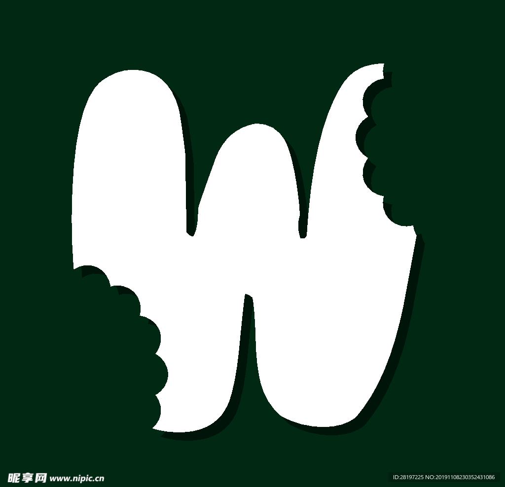 矢量缺角字母