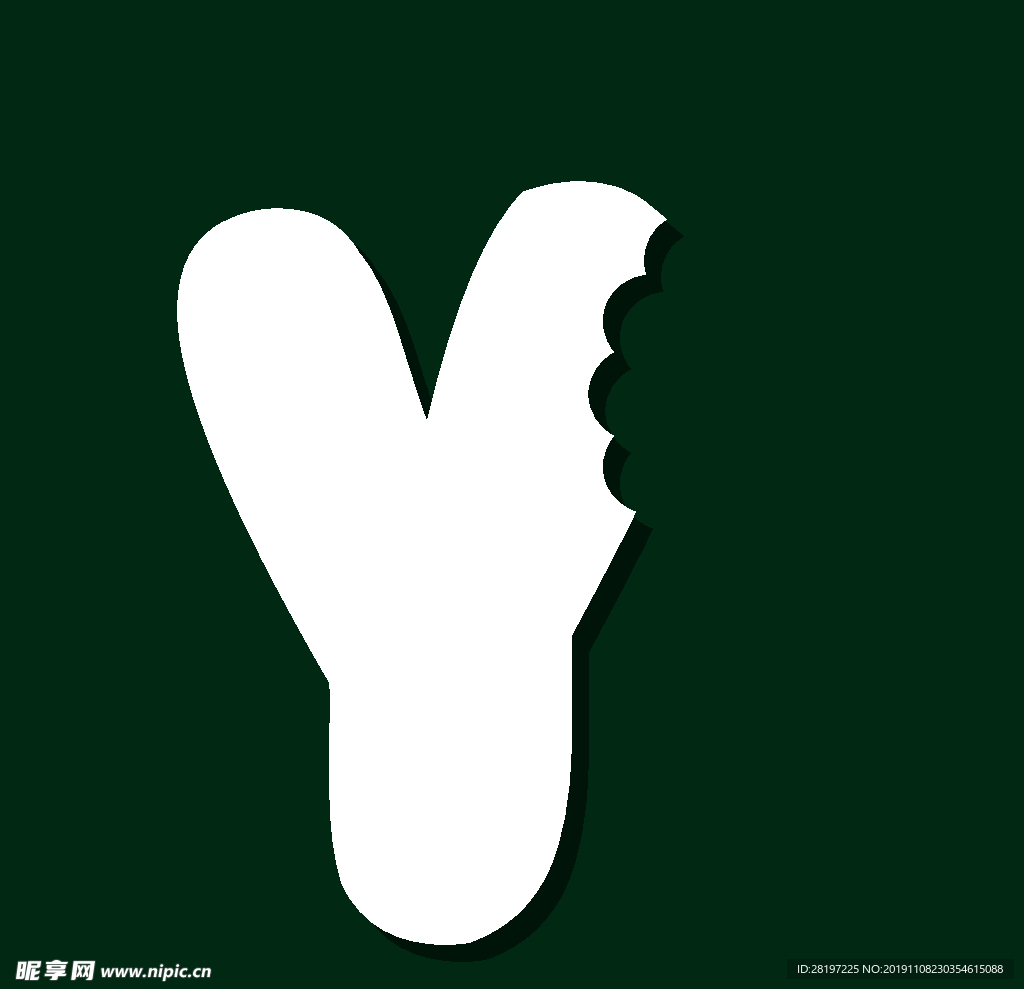 矢量缺角字母