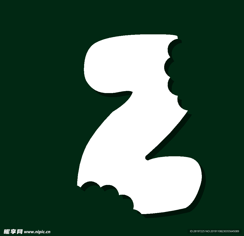 矢量缺角字母