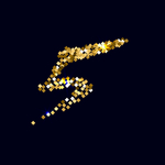 矢量金属花纹字母