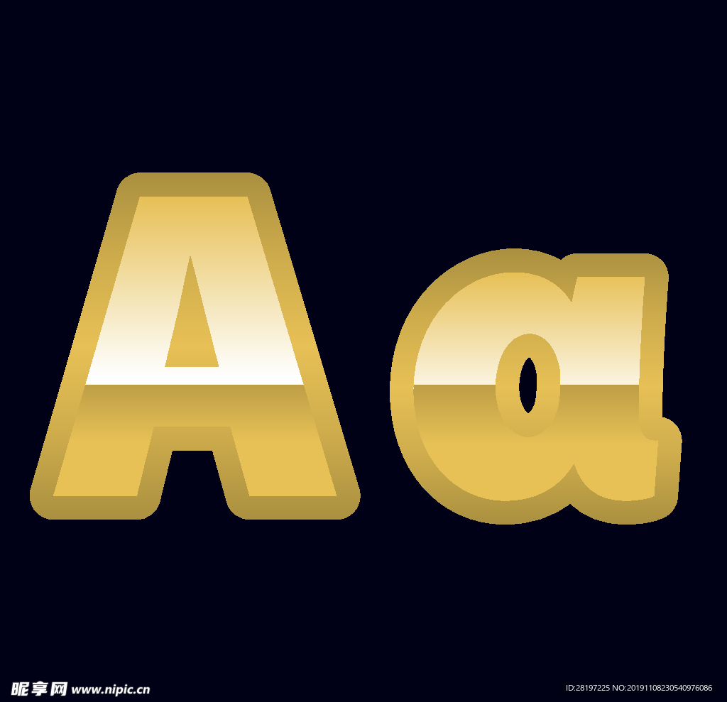 矢量金属花纹字体