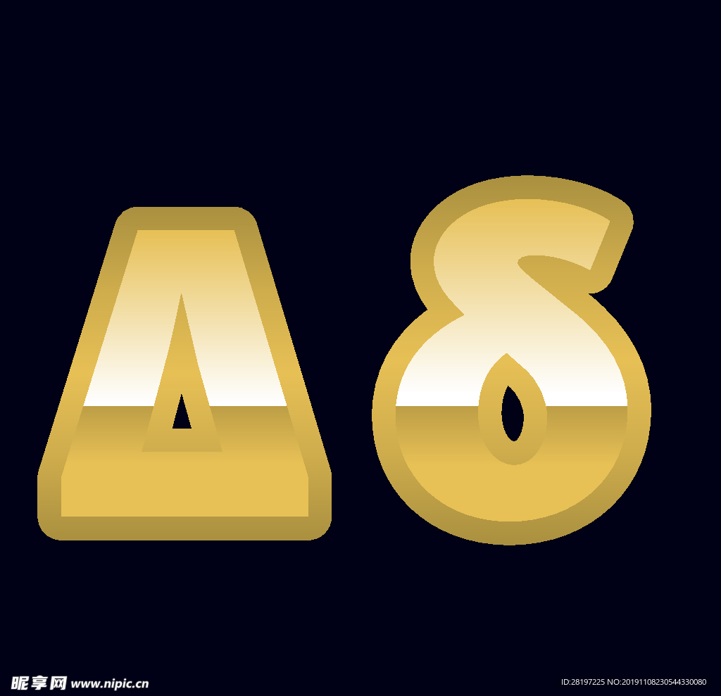矢量金属花纹字体