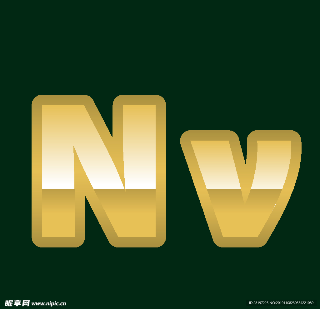 矢量金属花纹字体