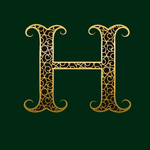 矢量金属花纹字母