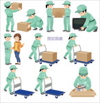 搬家服务卡通