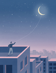 手绘唯美星空