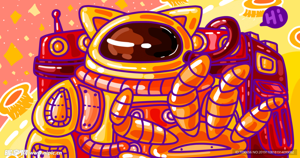 创意抽象插画