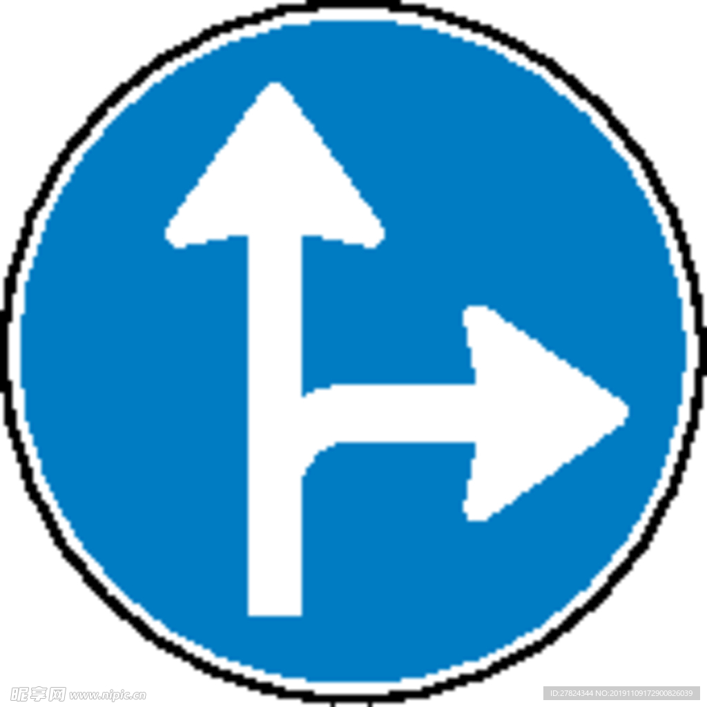 立交直行和右转弯标志设计图__公共标识标志_标志图标_设计图库_昵图网nipic.com