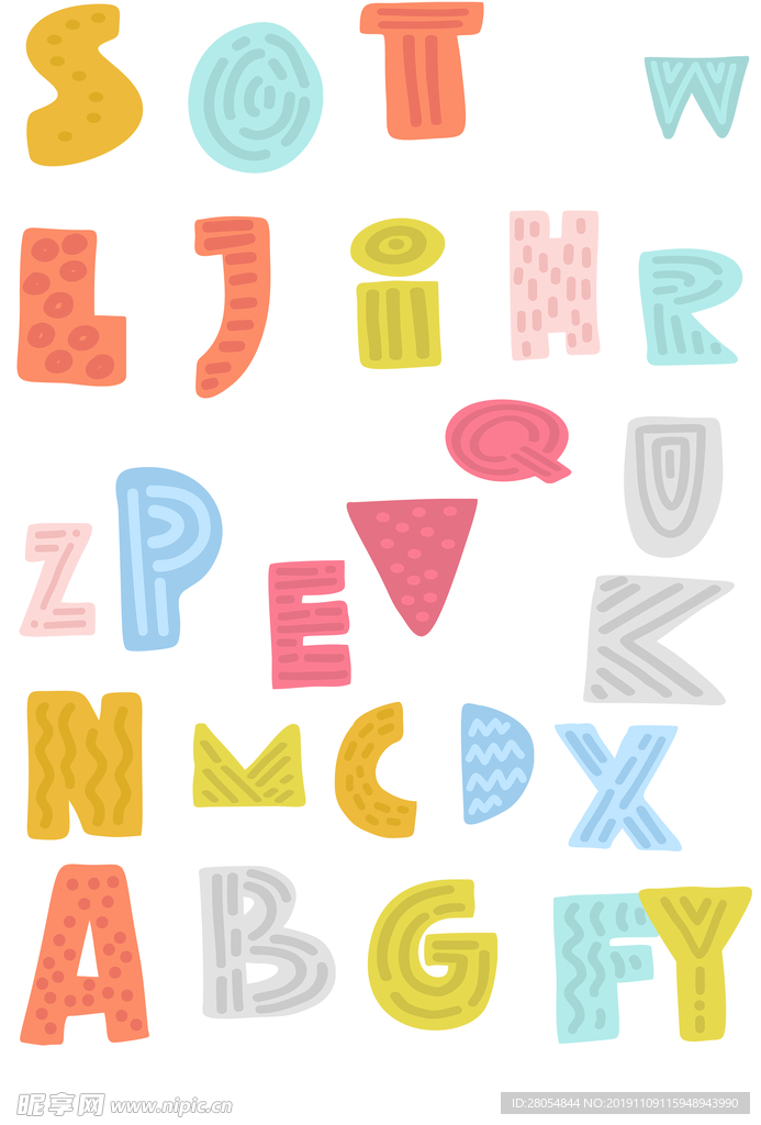 卡通字母