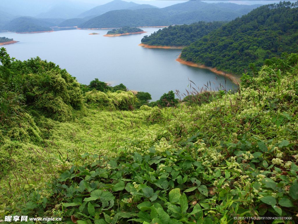 水库 自水天一色 自然风景