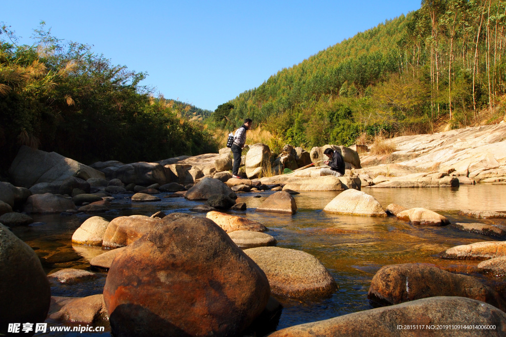 山间小溪流 自然风景 自然风光