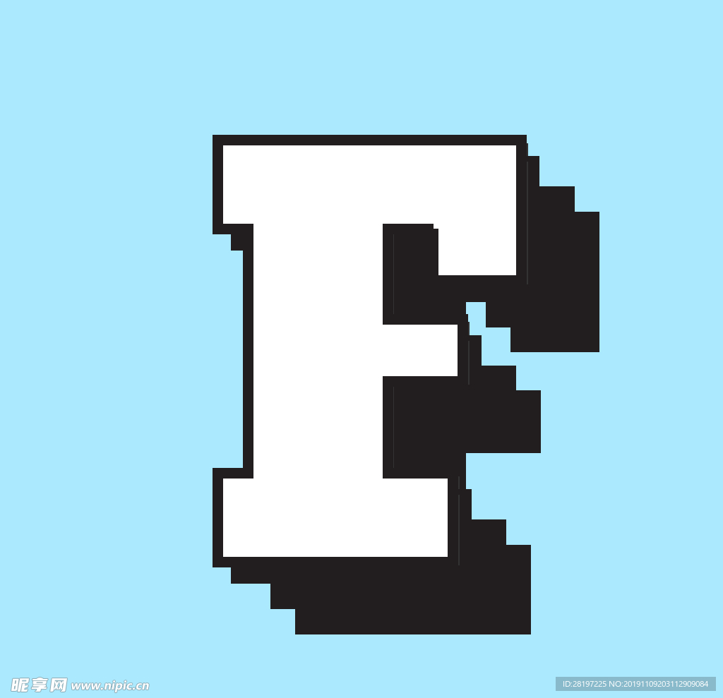矢量立体字母