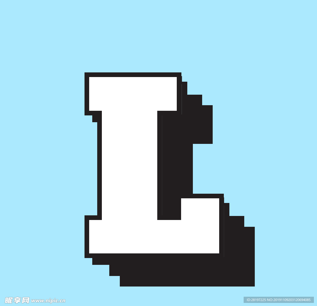 矢量立体字母