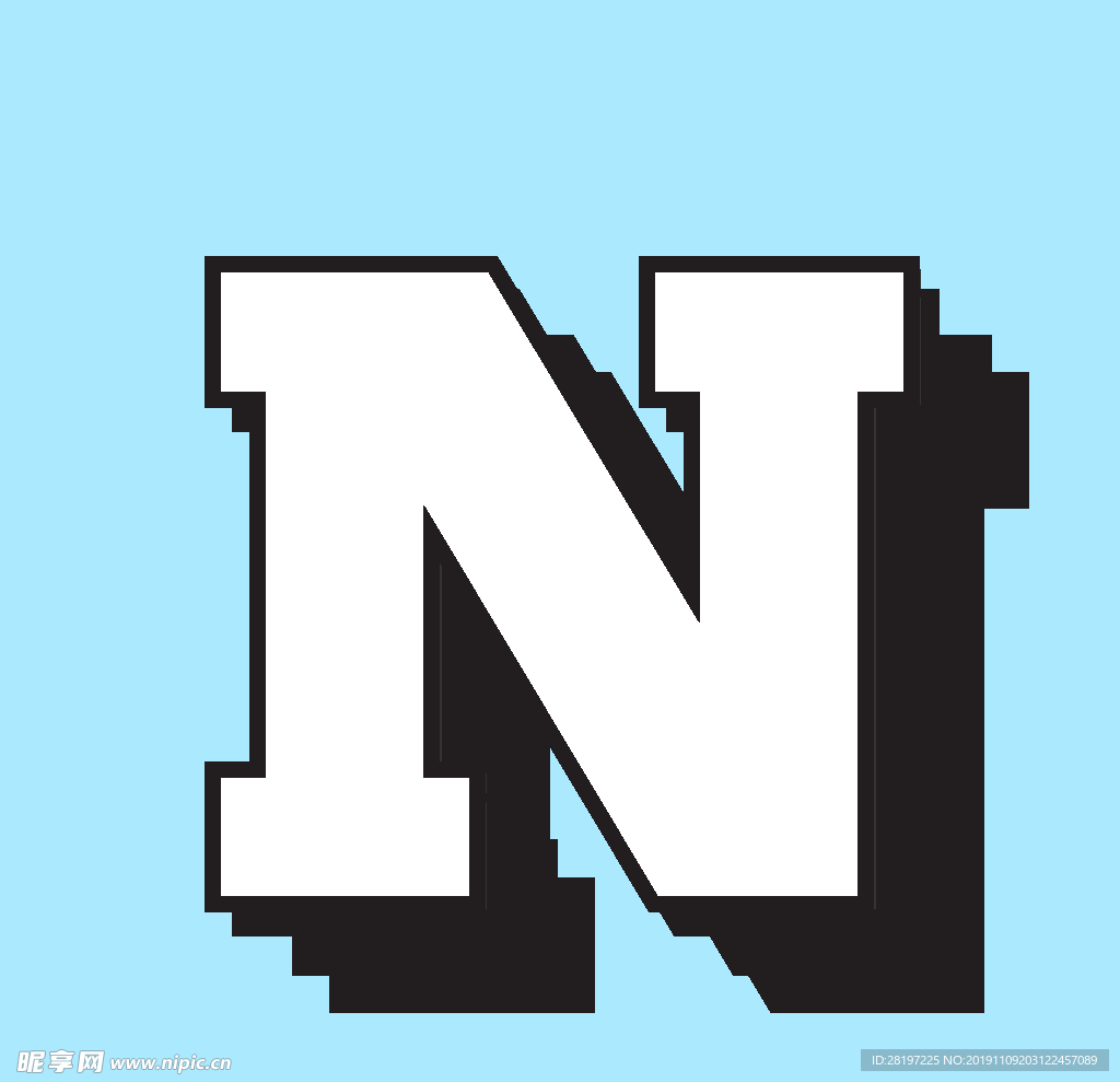 矢量立体字母