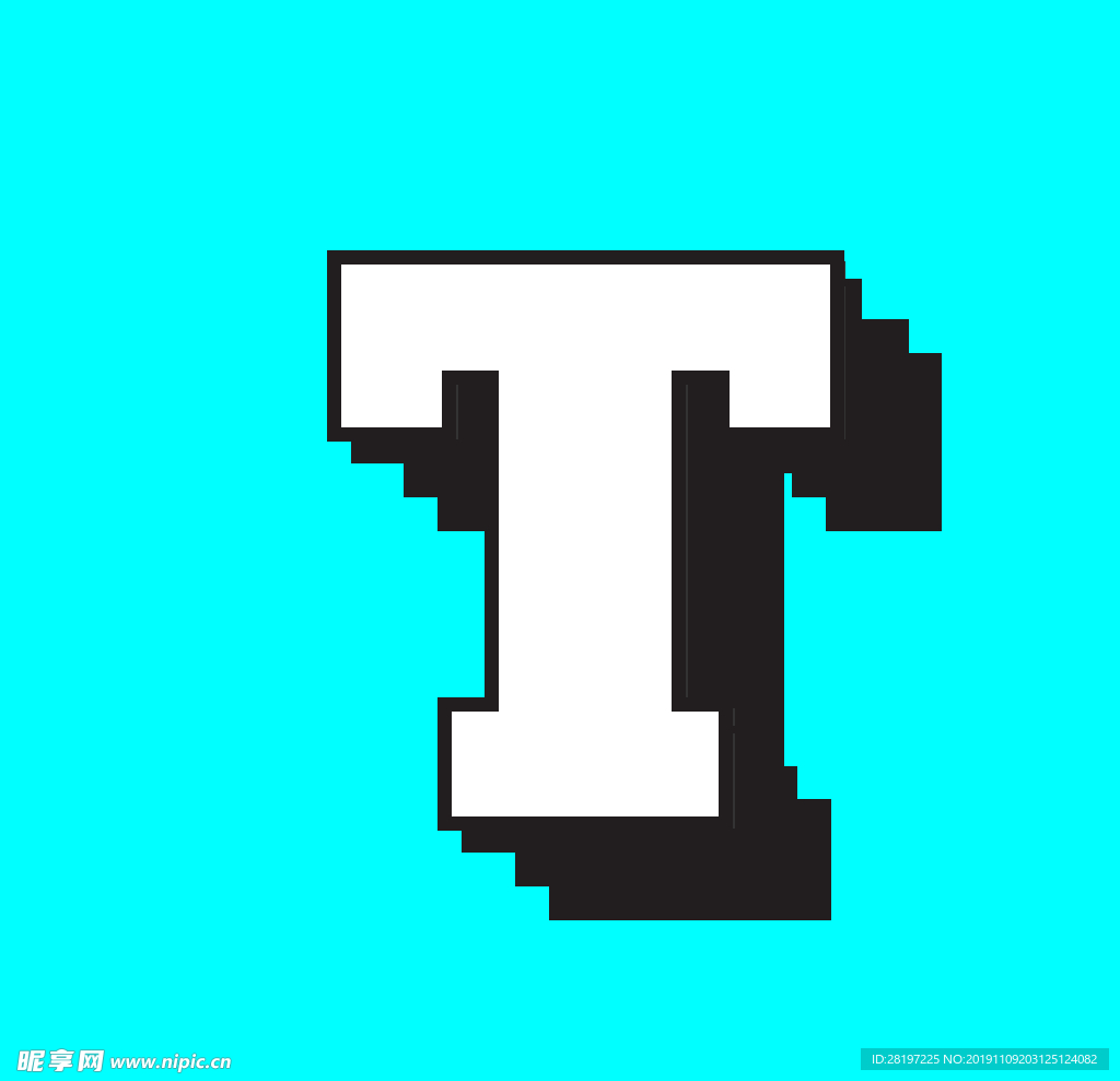 矢量立体字母