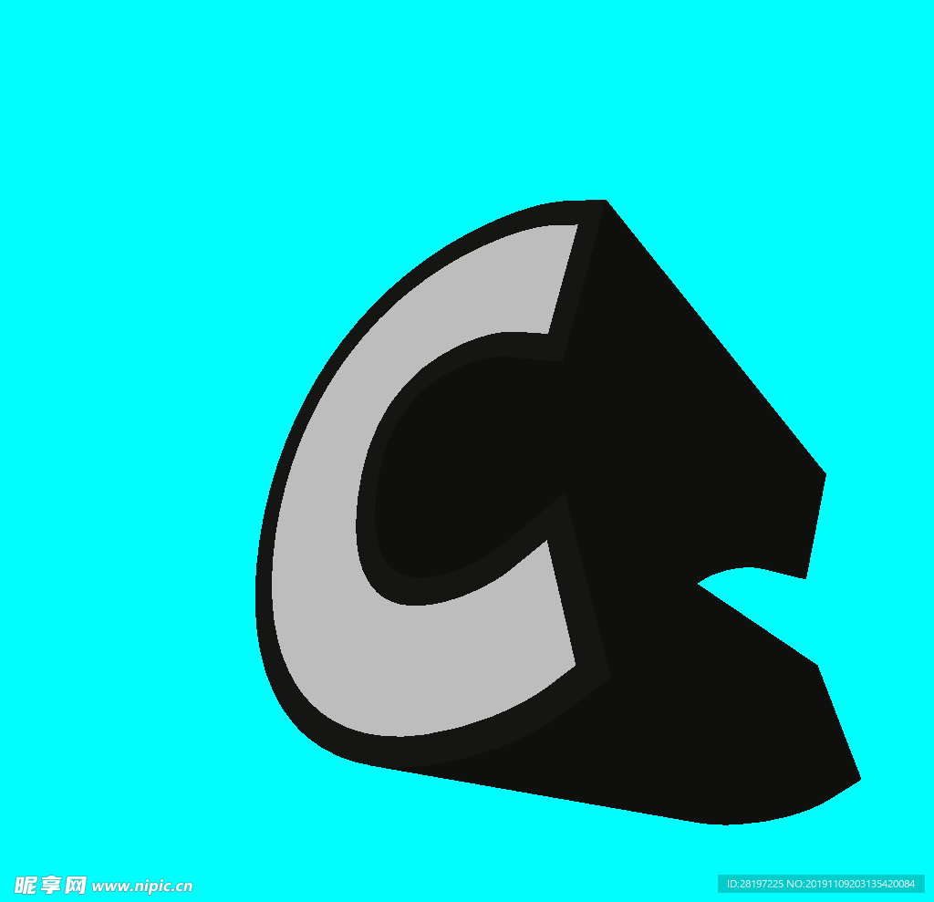 矢量立体字母