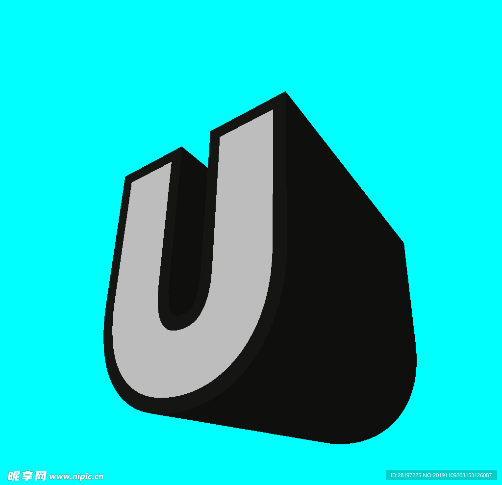 矢量立体字母