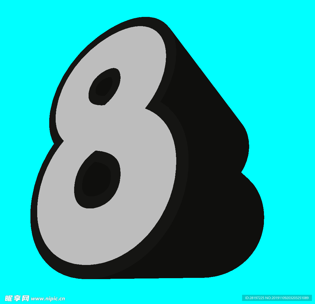 矢量立体字母