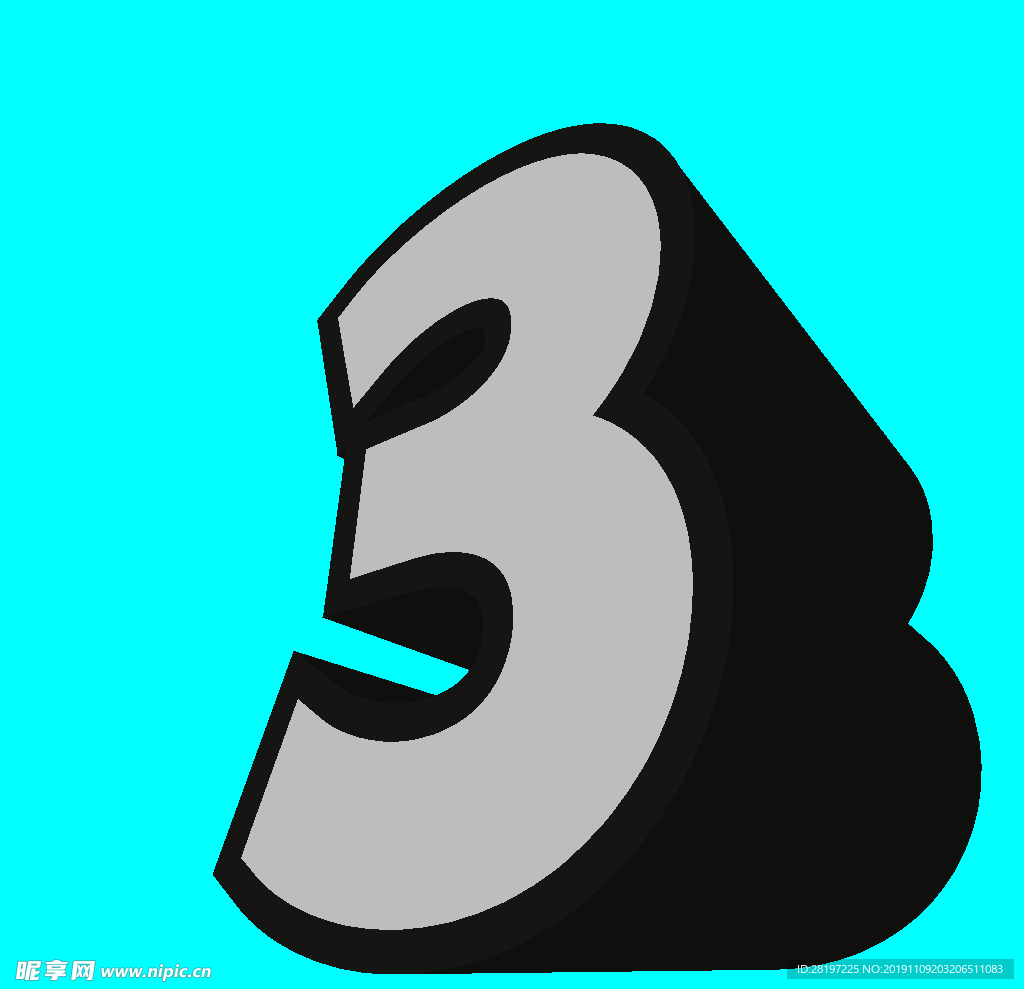 矢量立体字母
