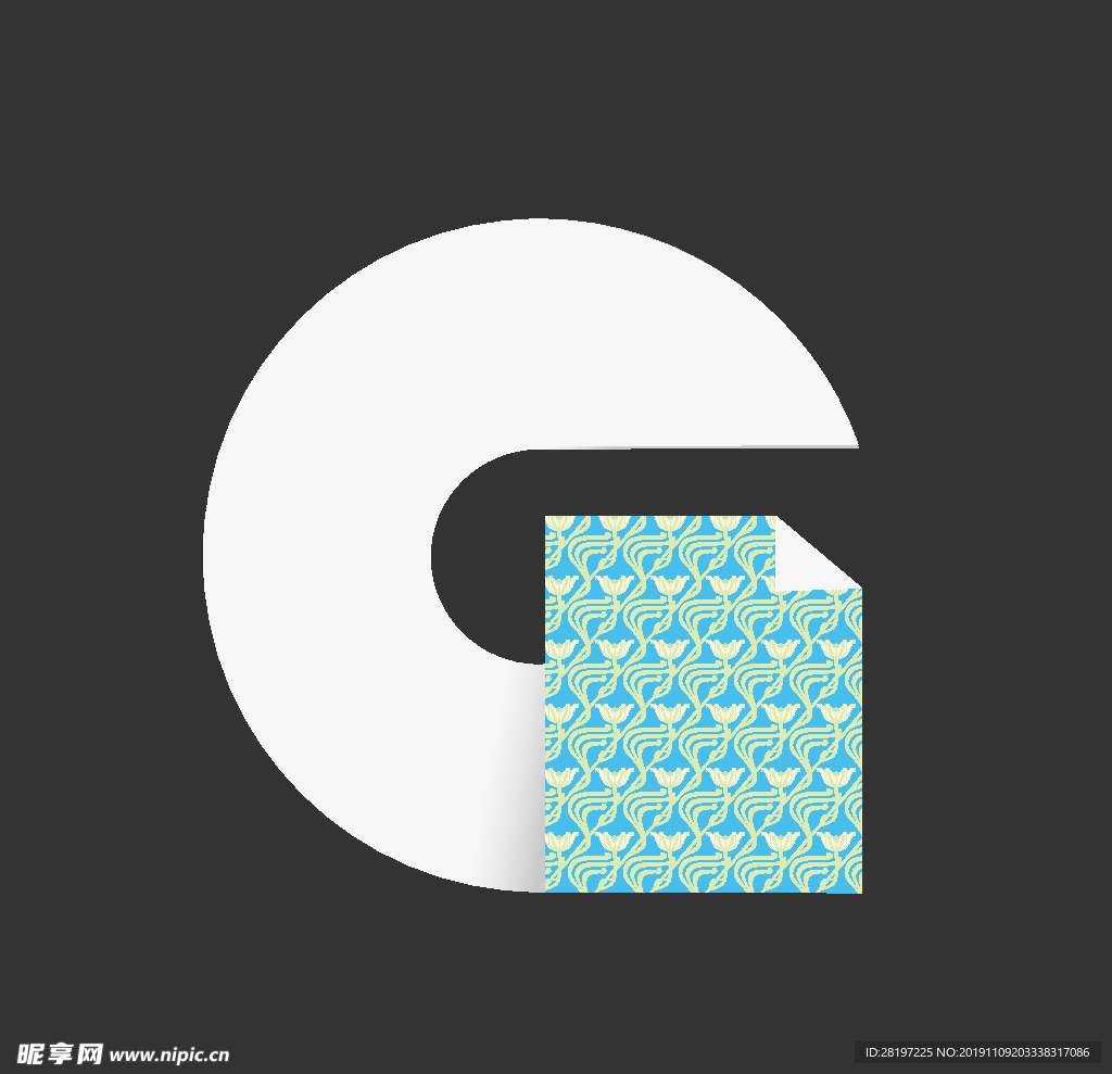 矢量折纸字母