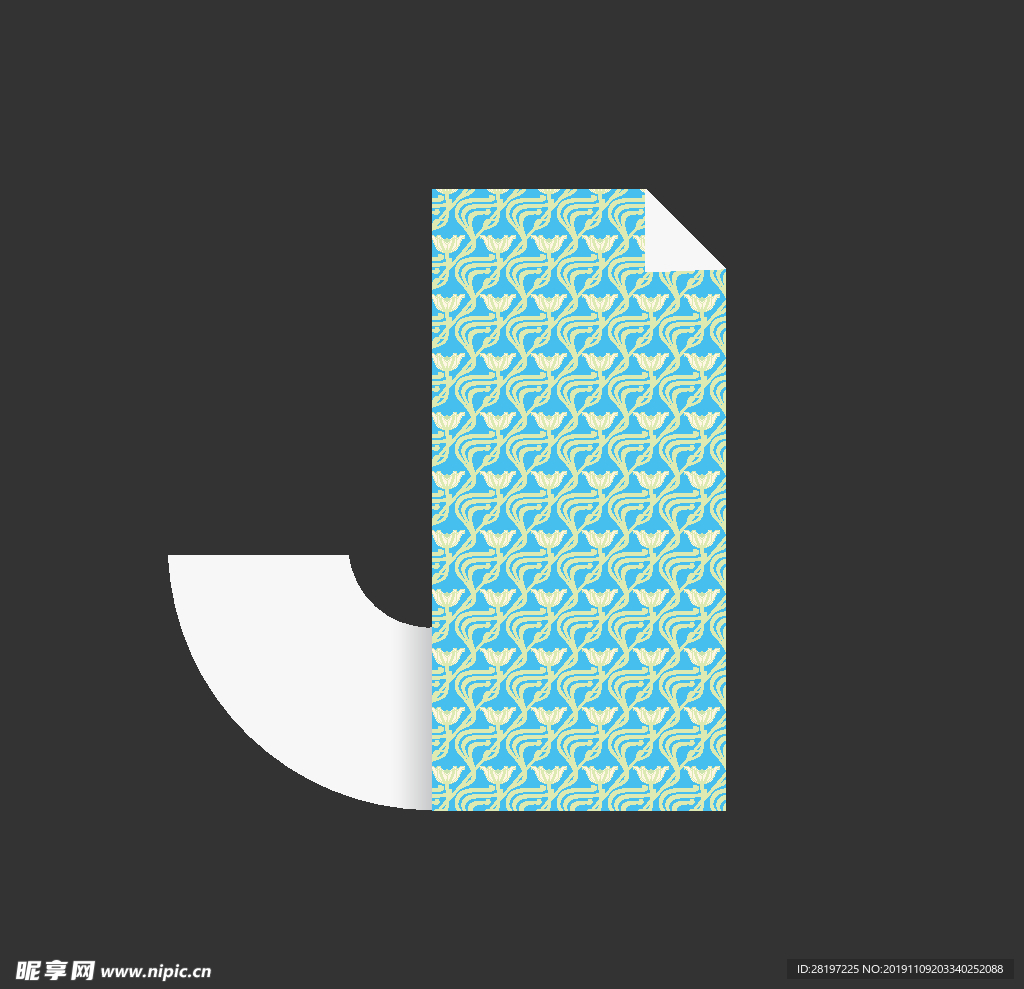 矢量折纸字母