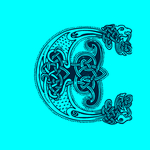 矢量欧式花纹字母