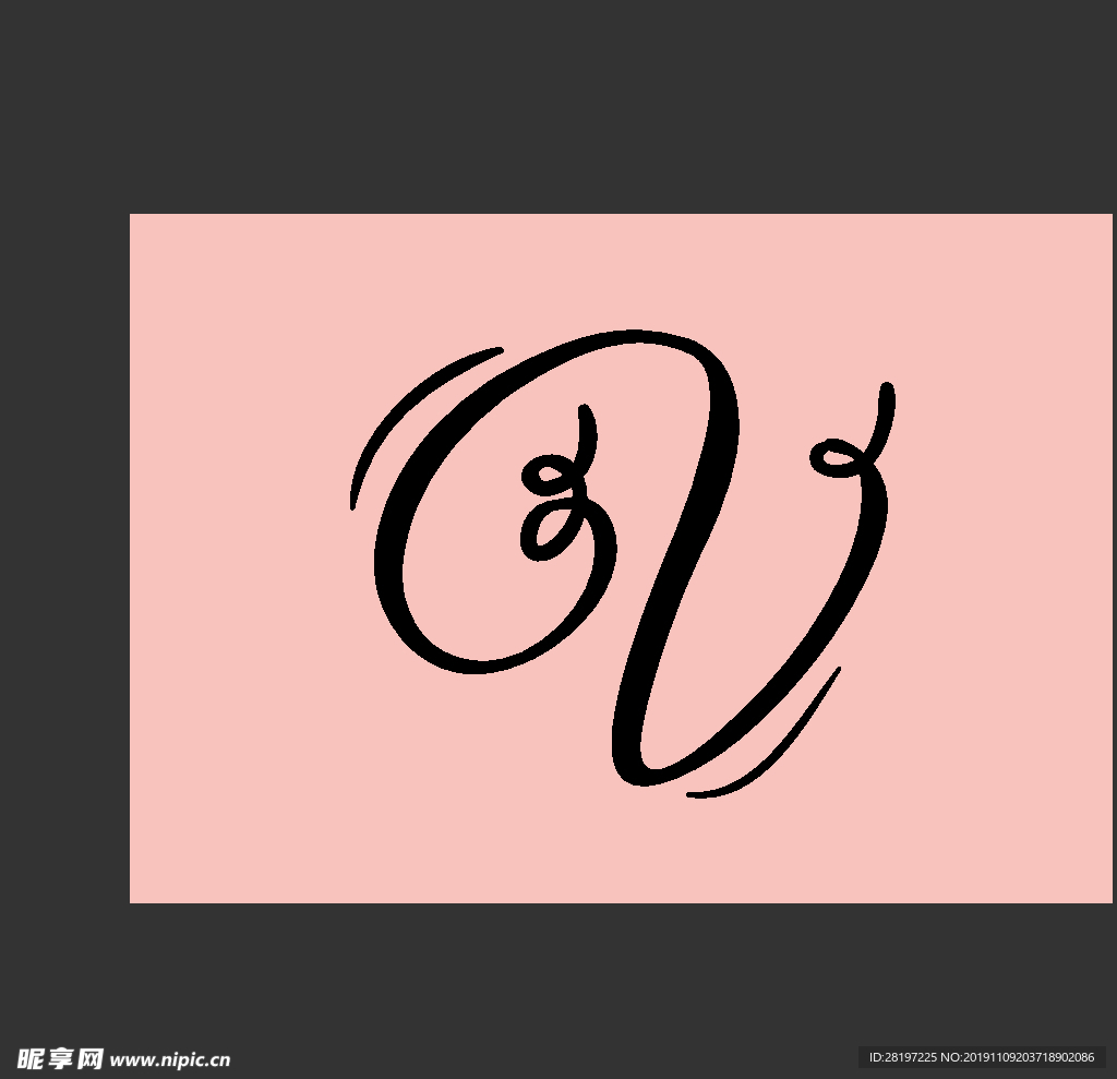 矢量欧式花纹字母