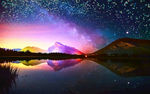 大气炫彩晚霞星光