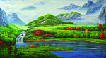 电视背景墙 壁画 油画系列