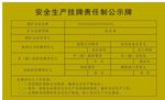 安全生产责任牌