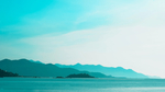 群山大海天空云彩风景