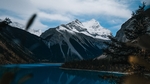 高山河流雪山天空云彩