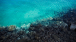 海水礁石海浪风景背景