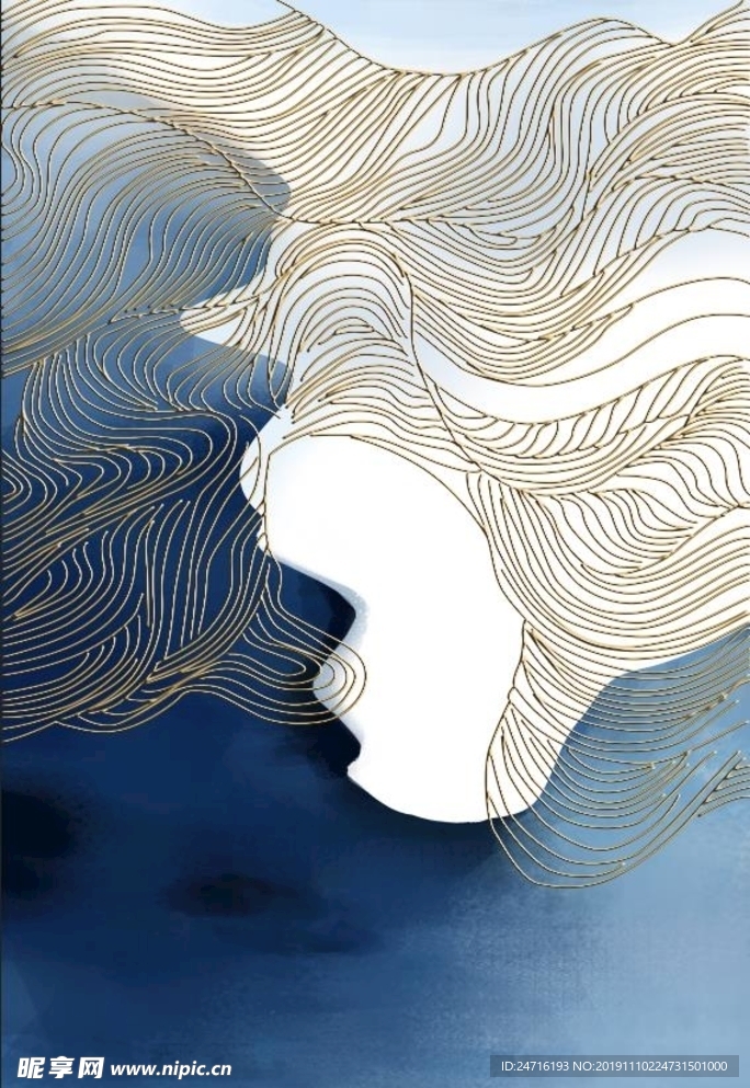 中式线条画
