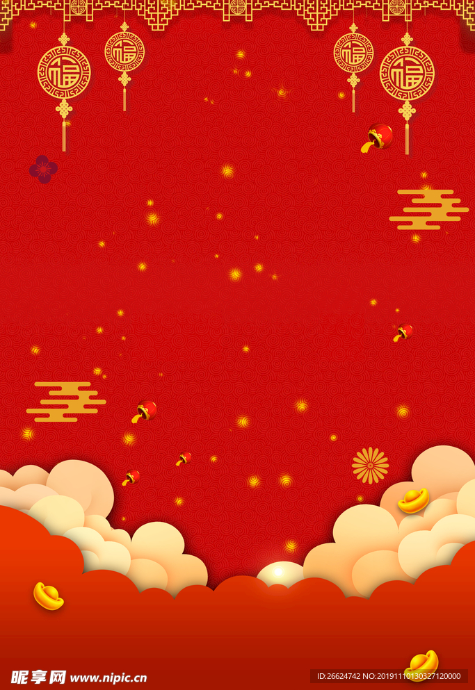 红色背景