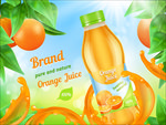 鲜橙汁宣传画