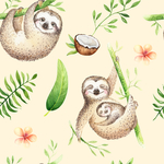 手绘可爱树懒图案壁纸