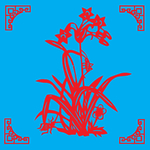 花与昆虫剪纸