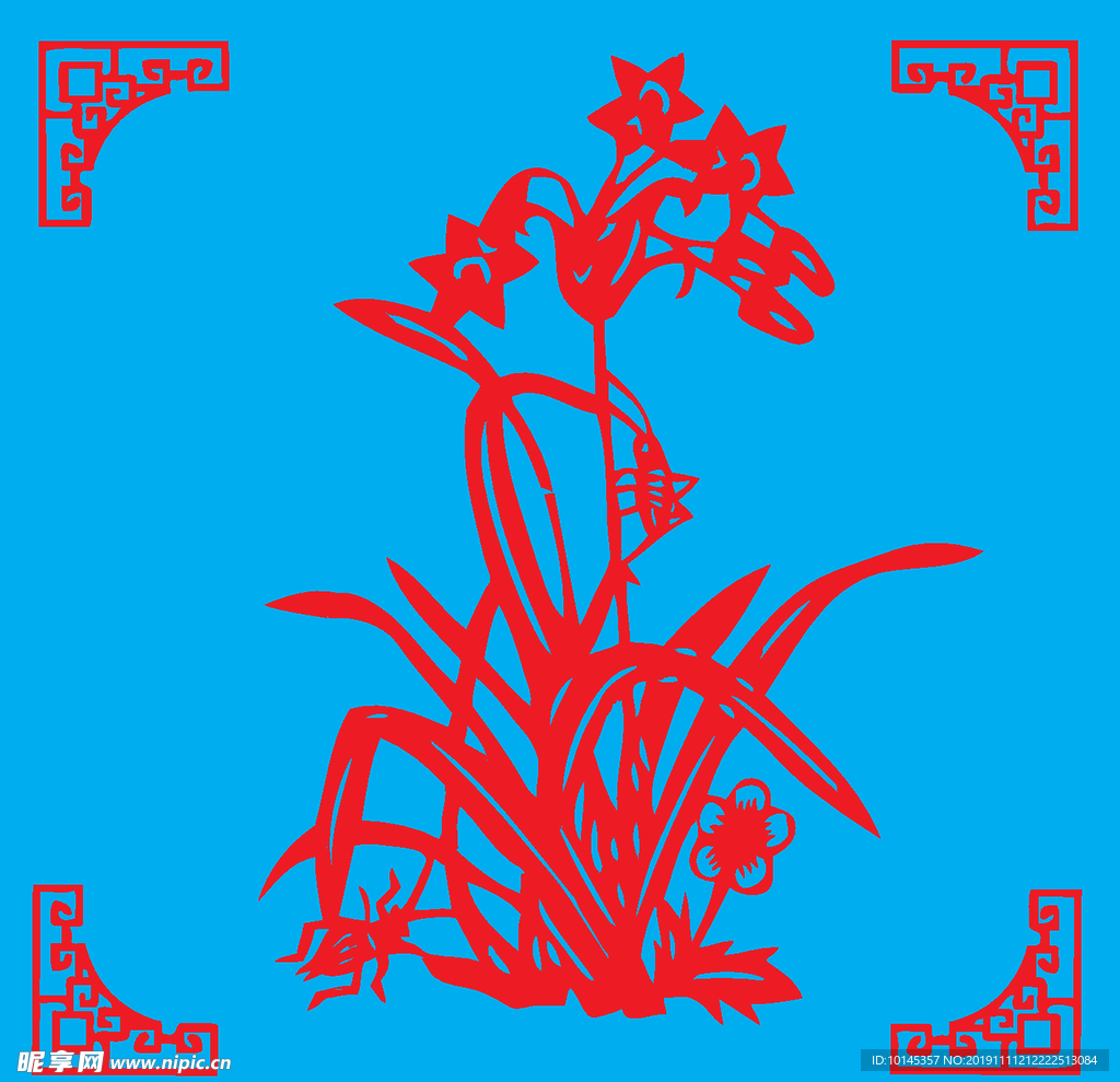 花与昆虫剪纸