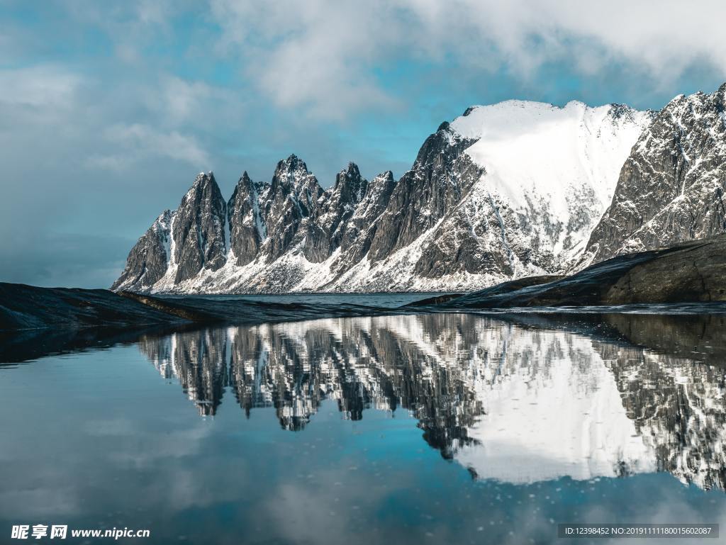 雪山与湖泊