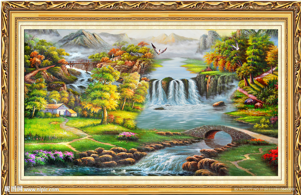 山水油画