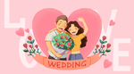 卡通婚礼元素