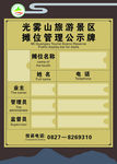 摊位管理公示牌