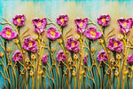 花束3D立体手绘花朵背景墙