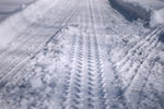 雪地轮胎痕迹