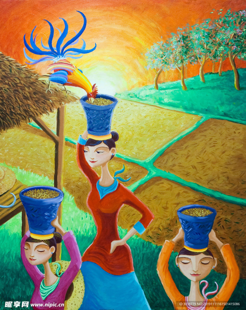 国外美女插画